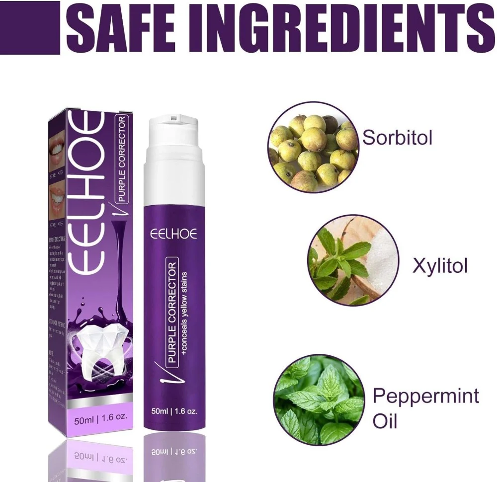 Eelhoe Purple Corrector Teeth Whitening Toothpaste
