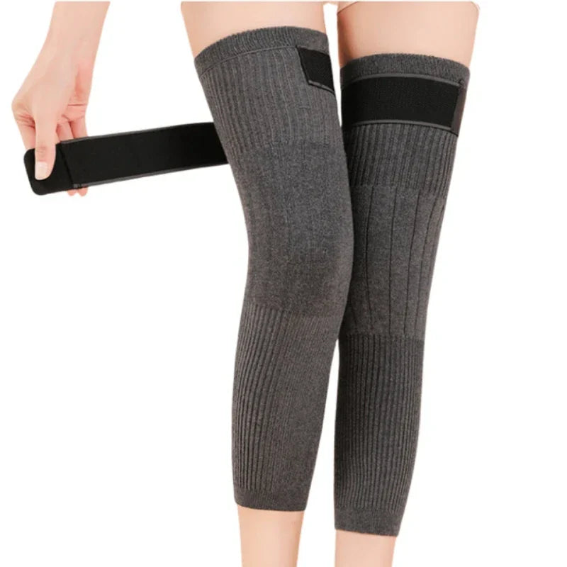 2 Pcs Adjustable Cashmere wool Knee Warmers for men and women