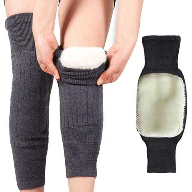 2 Pcs Adjustable Cashmere wool Knee Warmers for men and women