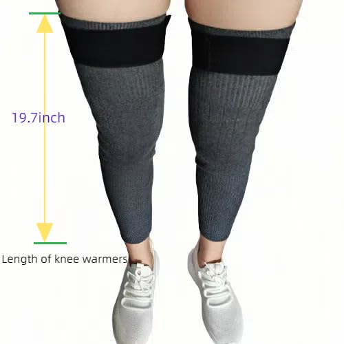 2 Pcs Adjustable Cashmere wool Knee Warmers for men and women
