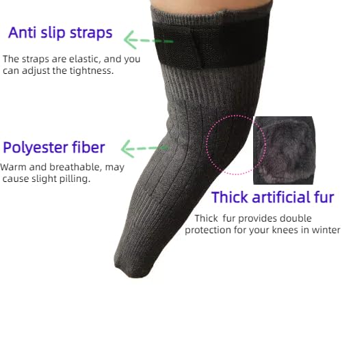 2 Pcs Adjustable Cashmere wool Knee Warmers for men and women