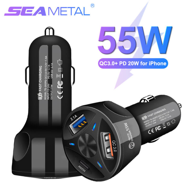 🚗🚗Powermax Fast Car Charger | 55W Quick Charging for All Devices🚗🚗
