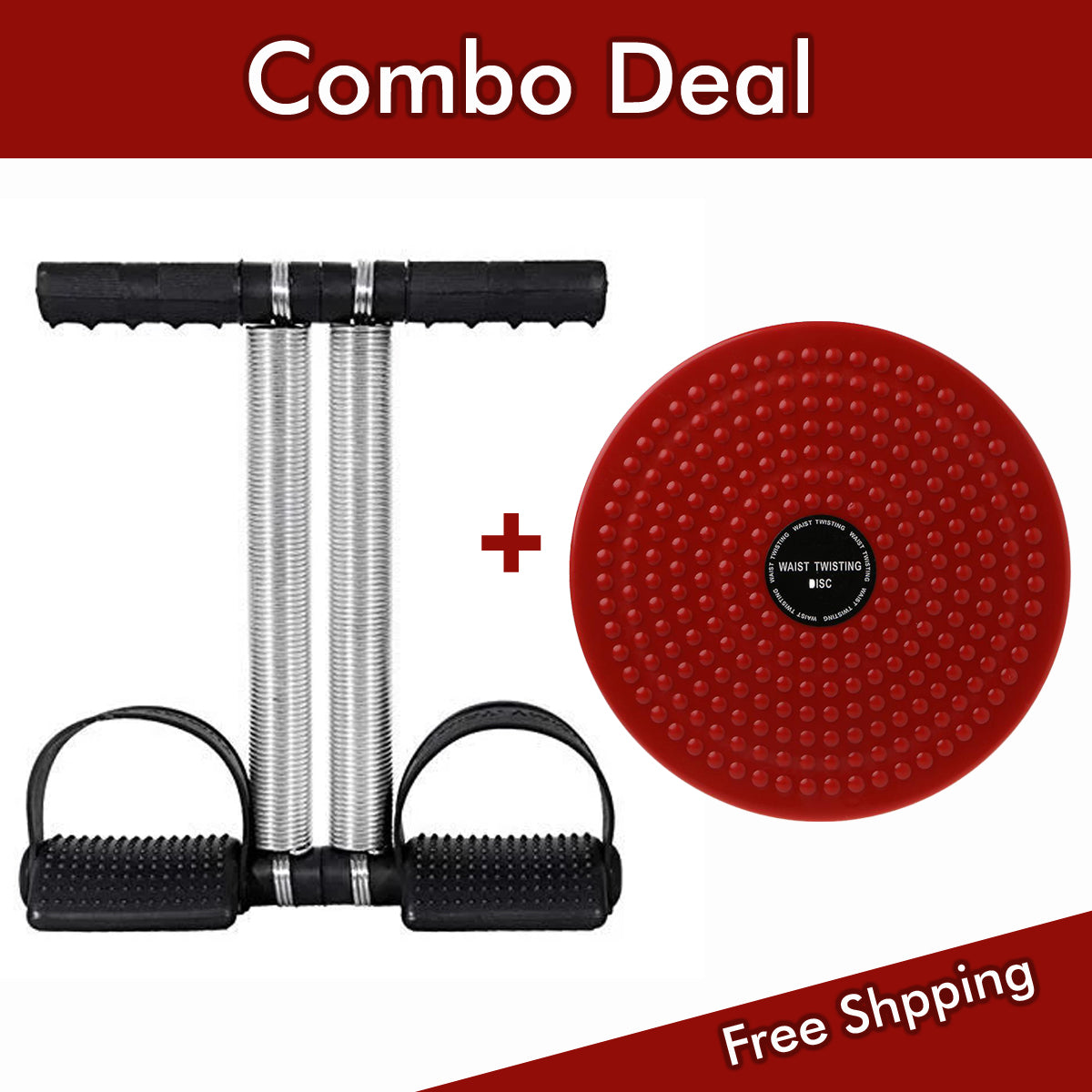 Combo Deal Tummy Trimmer Double Spring & Twister Plate Disc High Quality Weight Loss Machine