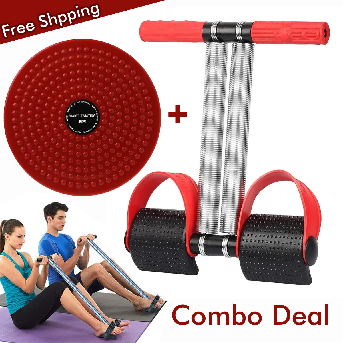 Combo Deal Tummy Trimmer Double Spring & Twister Plate Disc High Quality Weight Loss Machine