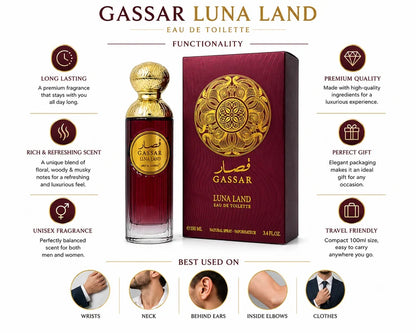 Gassar Luna Land Perfume | Long-Lasting Luxury Fragrance