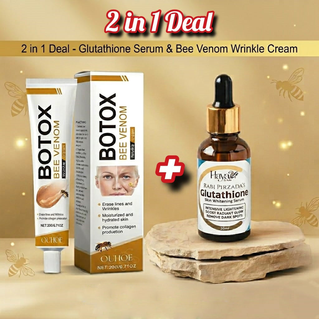 Botox Bee Venom Cream + Haya Glutathione Serum 2in1 Deal