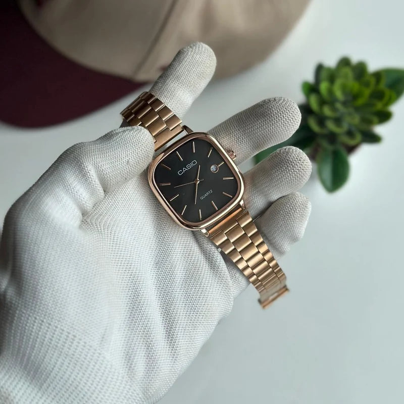 Premium Square Dial Men’s Watch – Slim Steel Design | Elegant & Stylish
