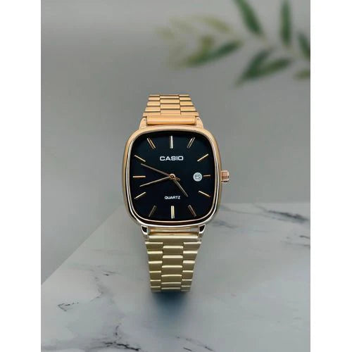 Premium Square Dial Men’s Watch – Slim Steel Design | Elegant & Stylish