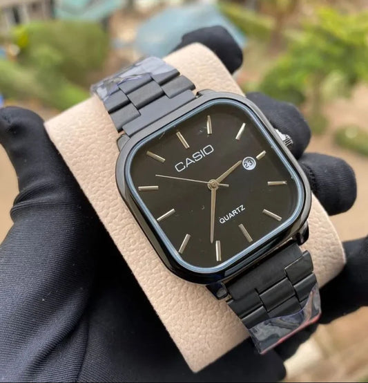 Premium Square Dial Men’s Watch – Slim Steel Design | Elegant & Stylish