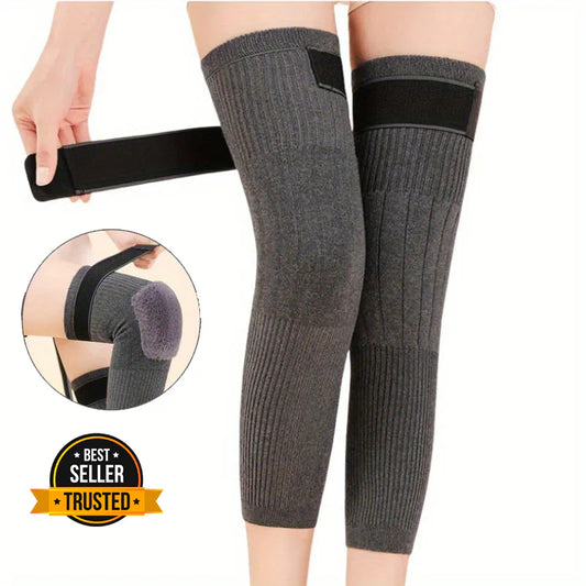 2 Pcs Adjustable Cashmere wool Knee Warmers for men and women