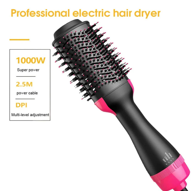 Hot Air Brush – 4-in-1 Hair Dryer, Straightener & Curler