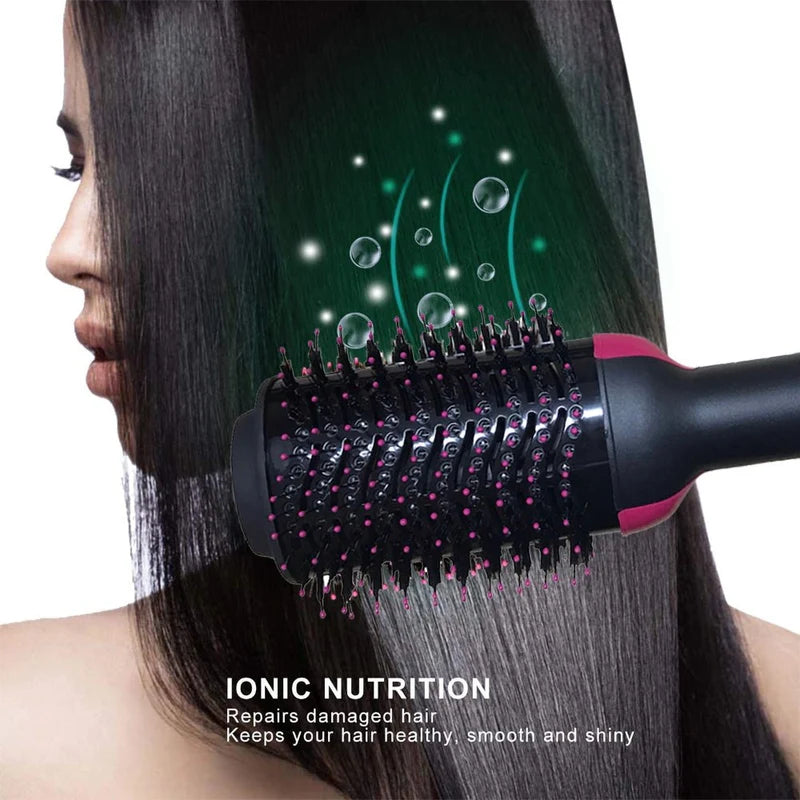 Hot Air Brush – 4-in-1 Hair Dryer, Straightener & Curler